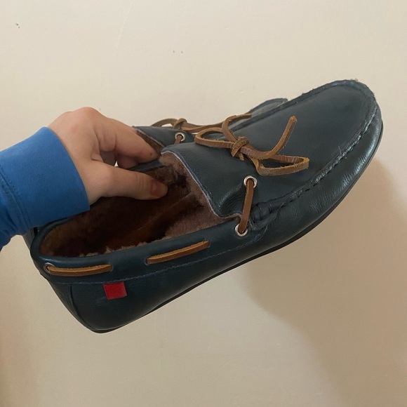 MARC JOSEPH NEW YORK ROCKEFELLER GENUINE SHEARLING  LINED DRIVING SHOE SIZE 7 - Picture 4 of 12